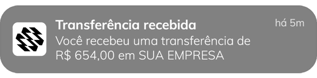 Notificação de pagamento recebido